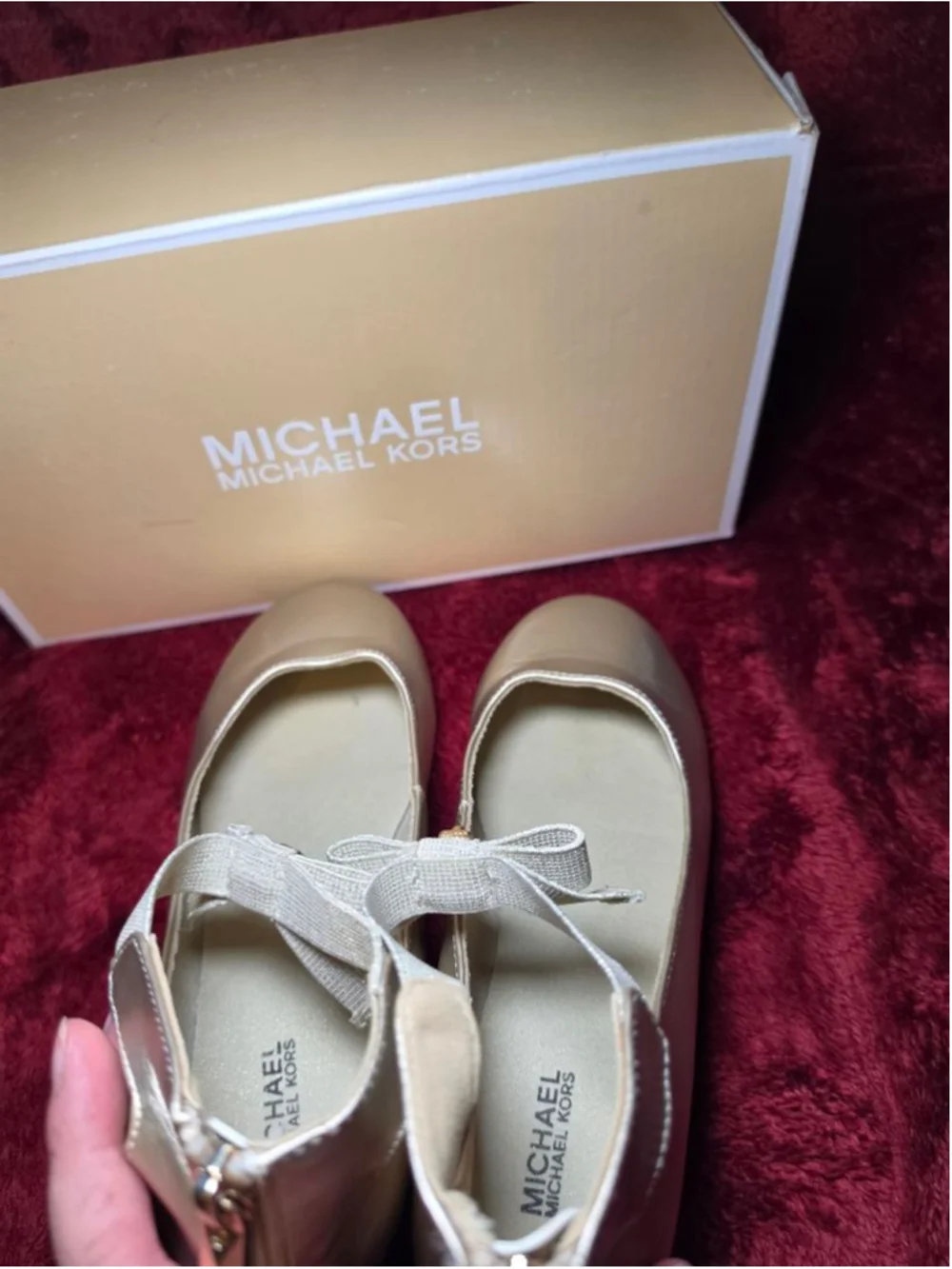 Michael Kors Gold Ballet Flats Dress Shoes Size 3